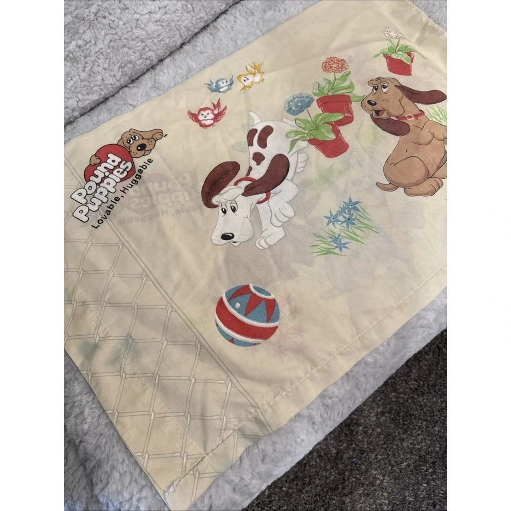 Vintage 1985 Tonka POUND PUPPIES TWIN Pillow Cases